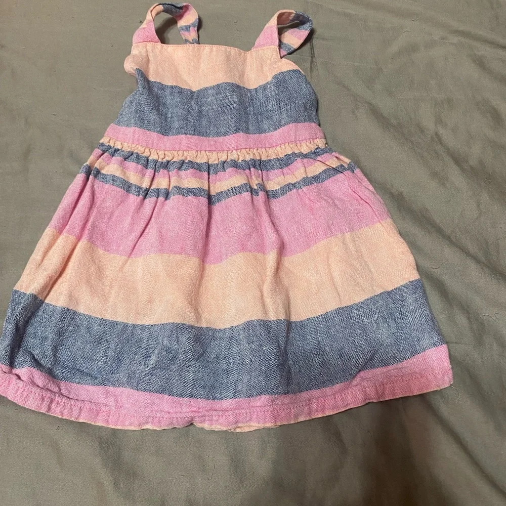 Carter's Pink and Blue Striped Casual Dress